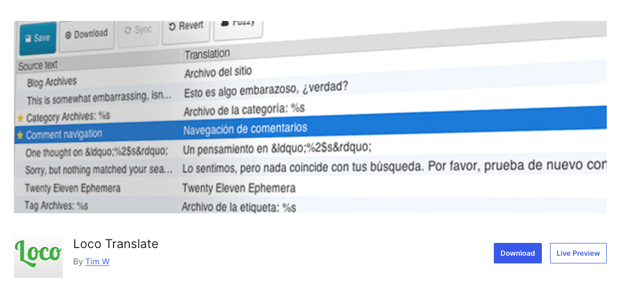 Editing WordPress translation strings with Loco Translate
