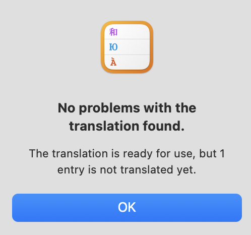 Validating a translation in Poedit